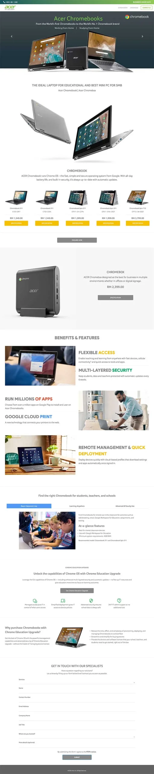 Acer Chromebooks