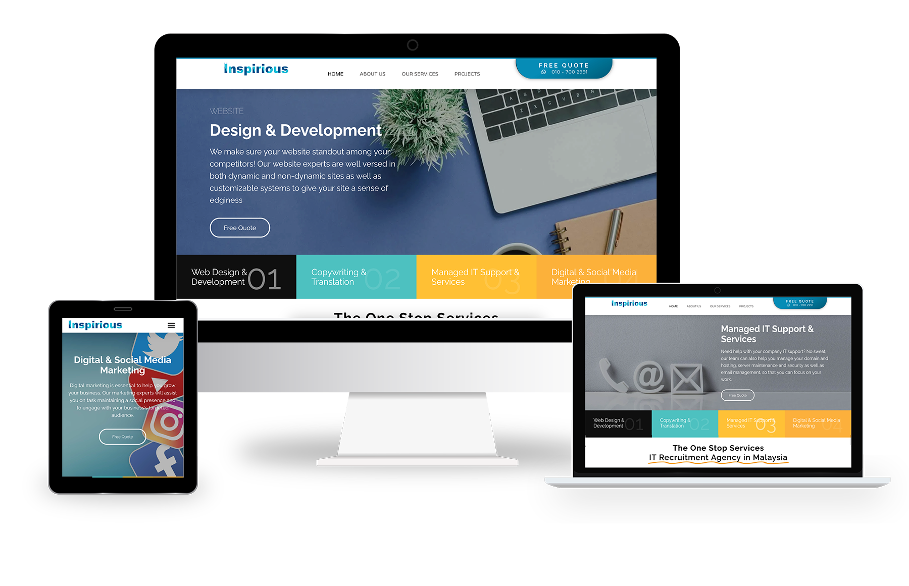 Inspirious Services in the monitor