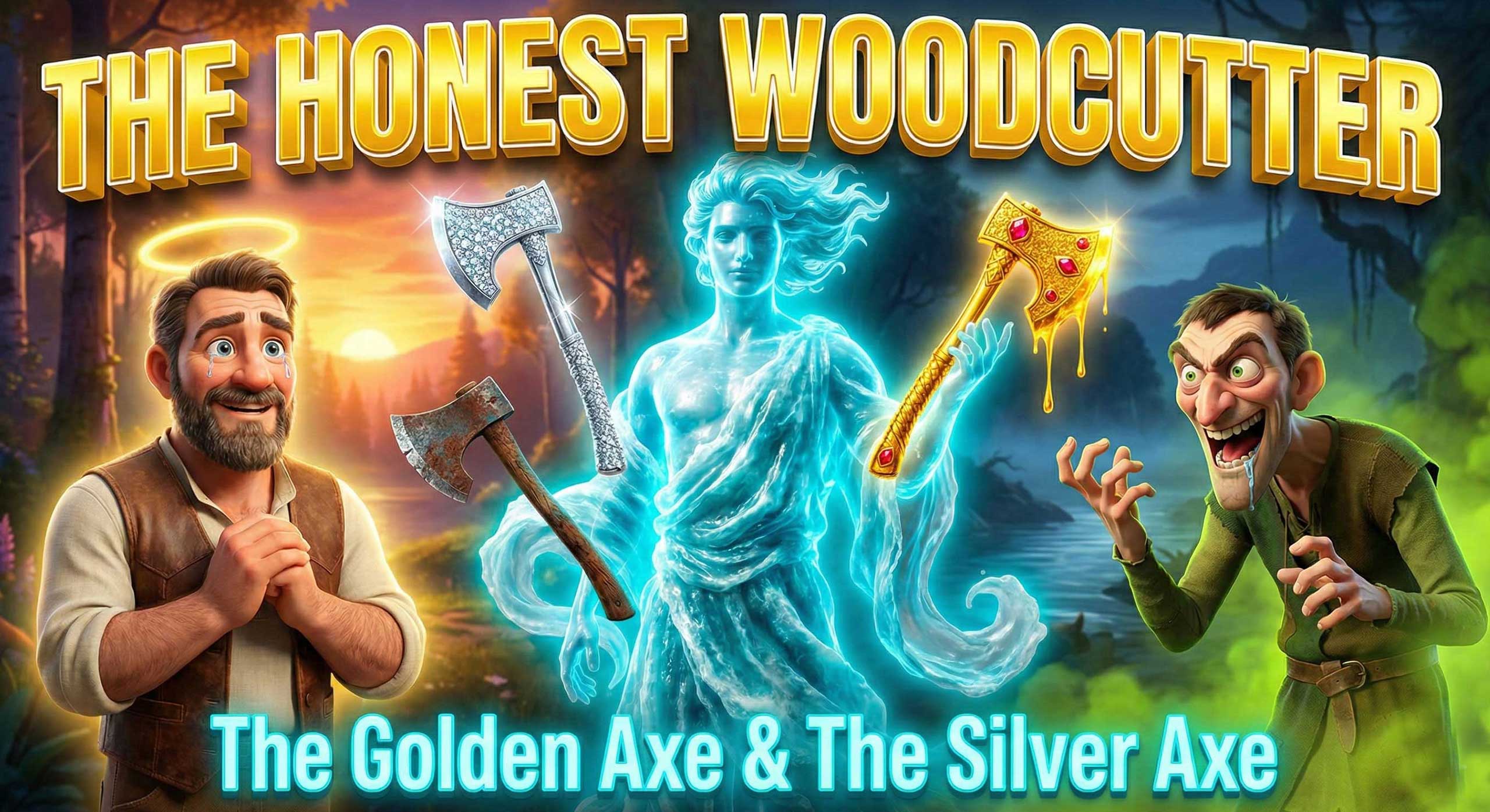 A thumbnail of an AI Animation of The Honest Woodcutter