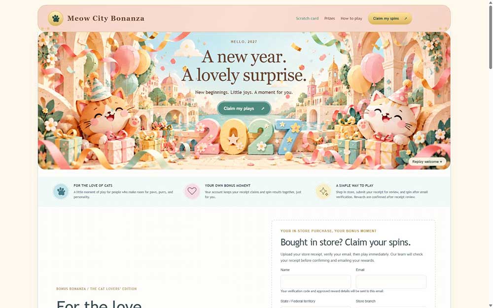 Lucky Draw Platform Campaign Homepage | Inspirious Design